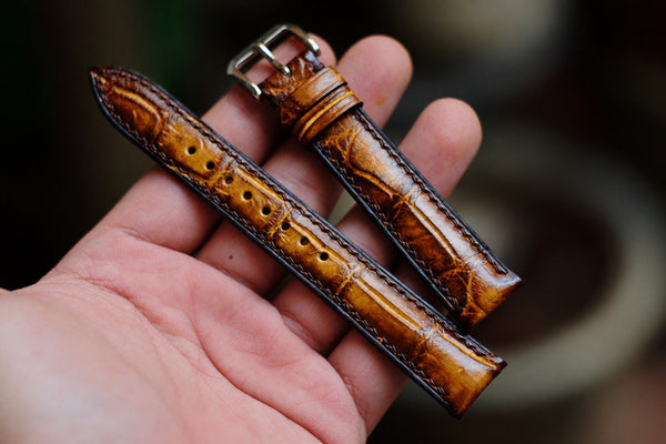 Patina Tan Brown Alligator