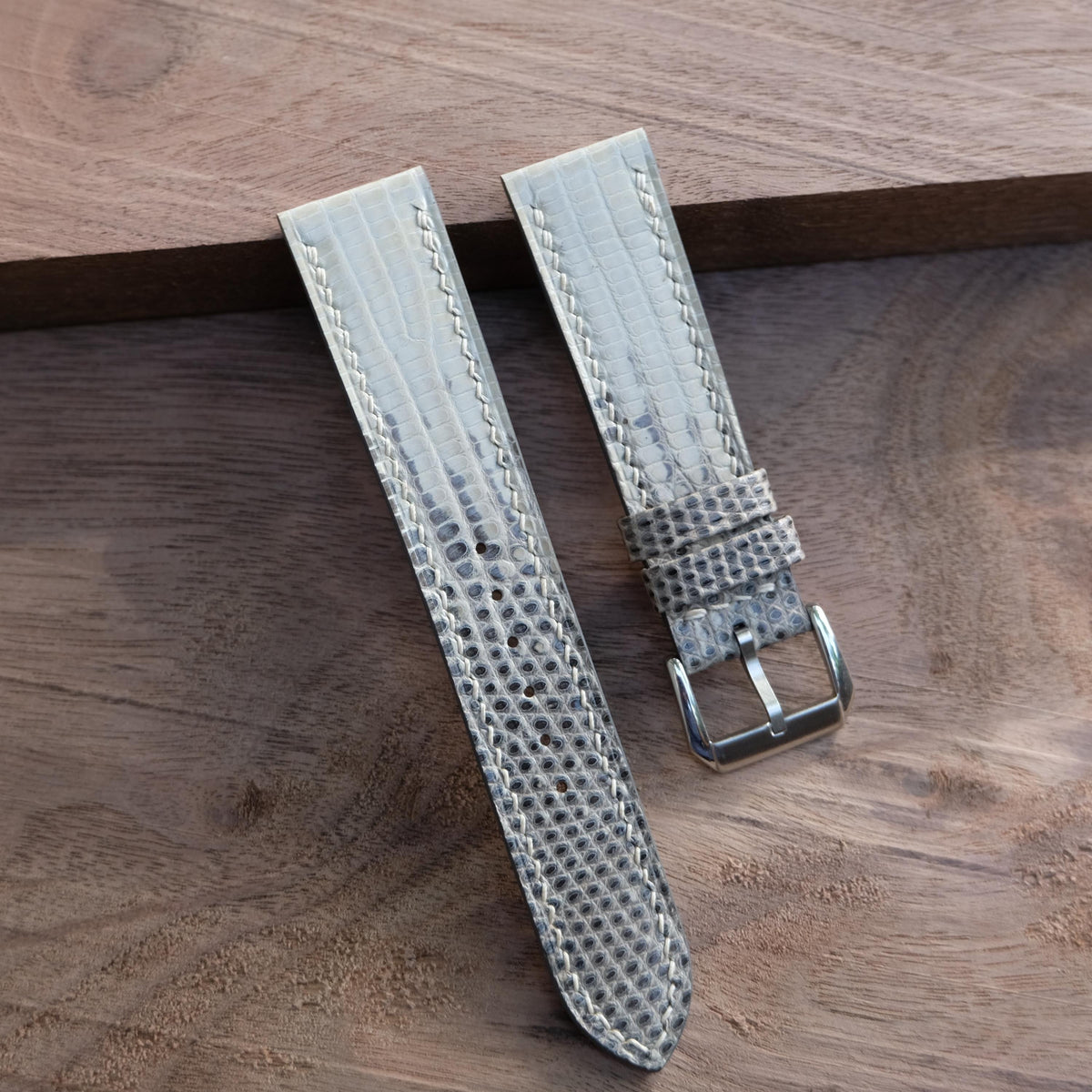 natural lizard leather watch strap