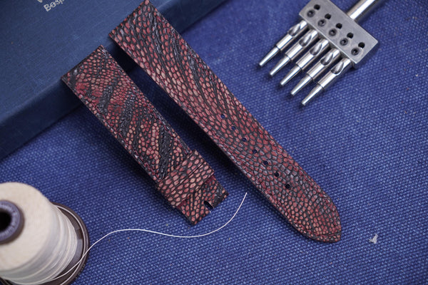 Burgundy Ostrich Leg