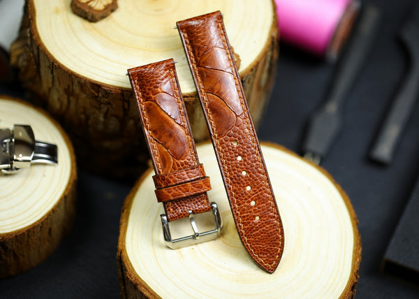 Brown & Tan Ostrich Leg