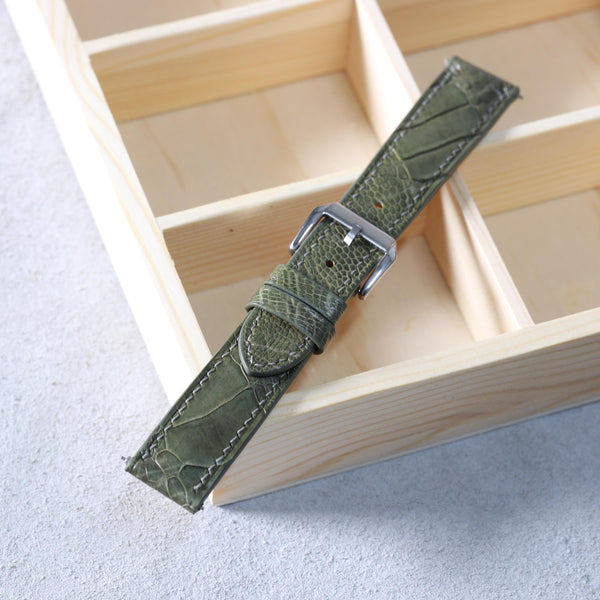 Olive Green Ostrich Leg