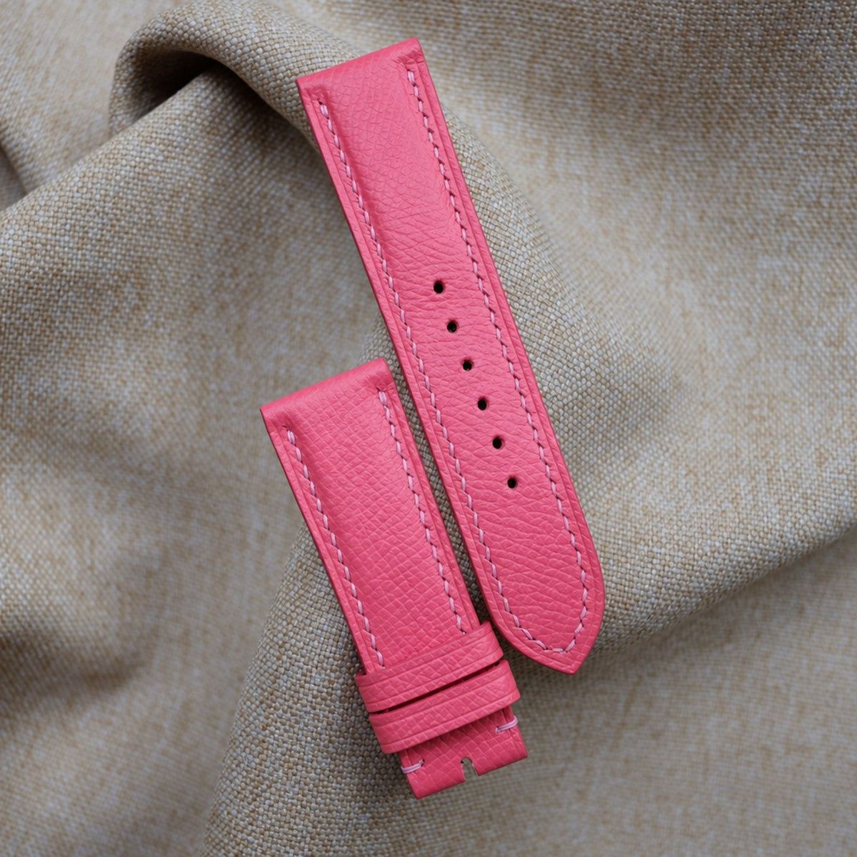 pink epsom leather watch strap – photo 2