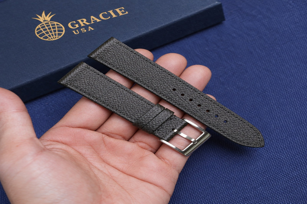 olive epsom leather watch strap – photo 2