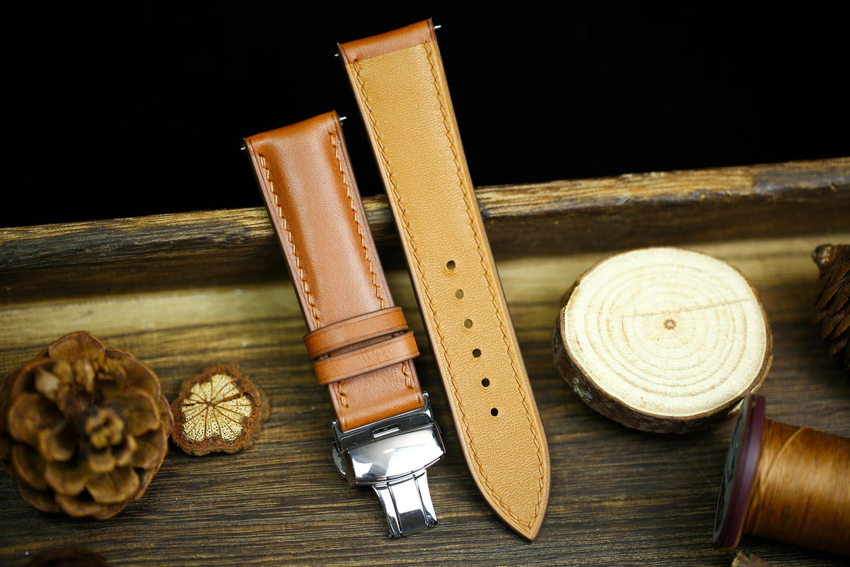 light brown maya leather watch strap – photo 2