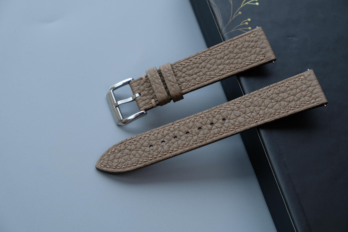 etoupe togo leather watch strap – photo 2