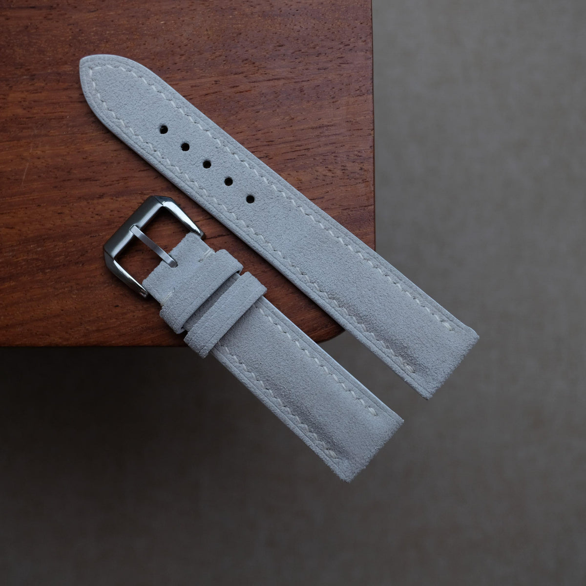 beige suede leather watch strap – photo 2