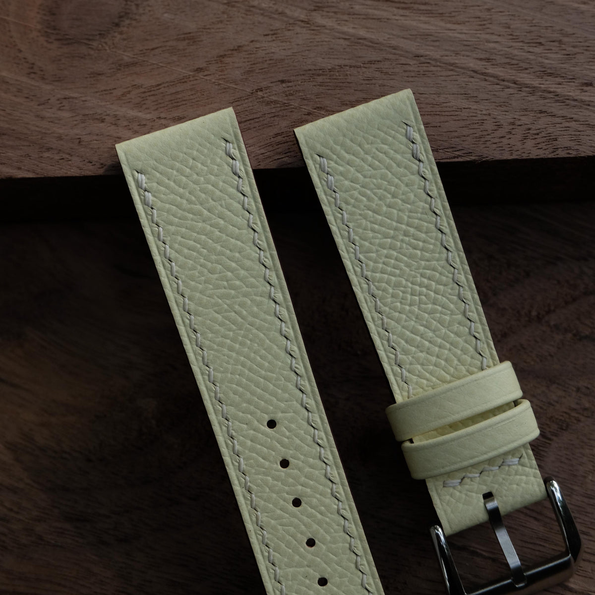 cream epsom leather watch strap – photo 2