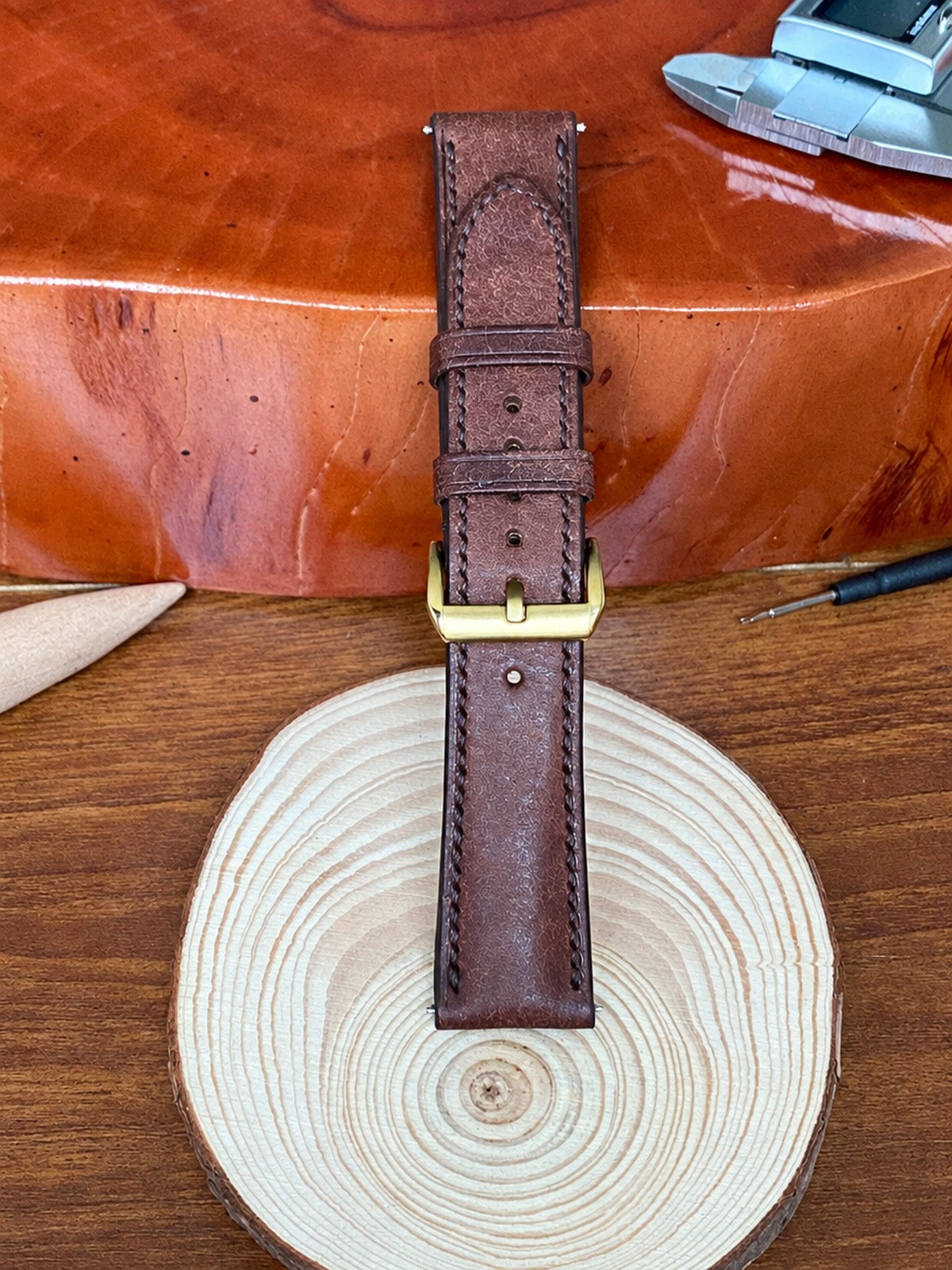brown pueblo leather watch strap – photo 3