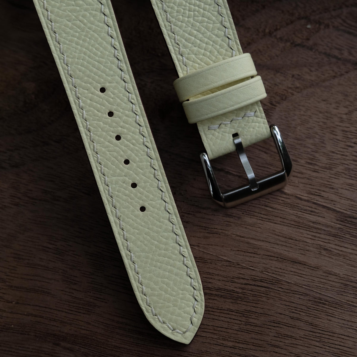 cream epsom leather watch strap – photo 3