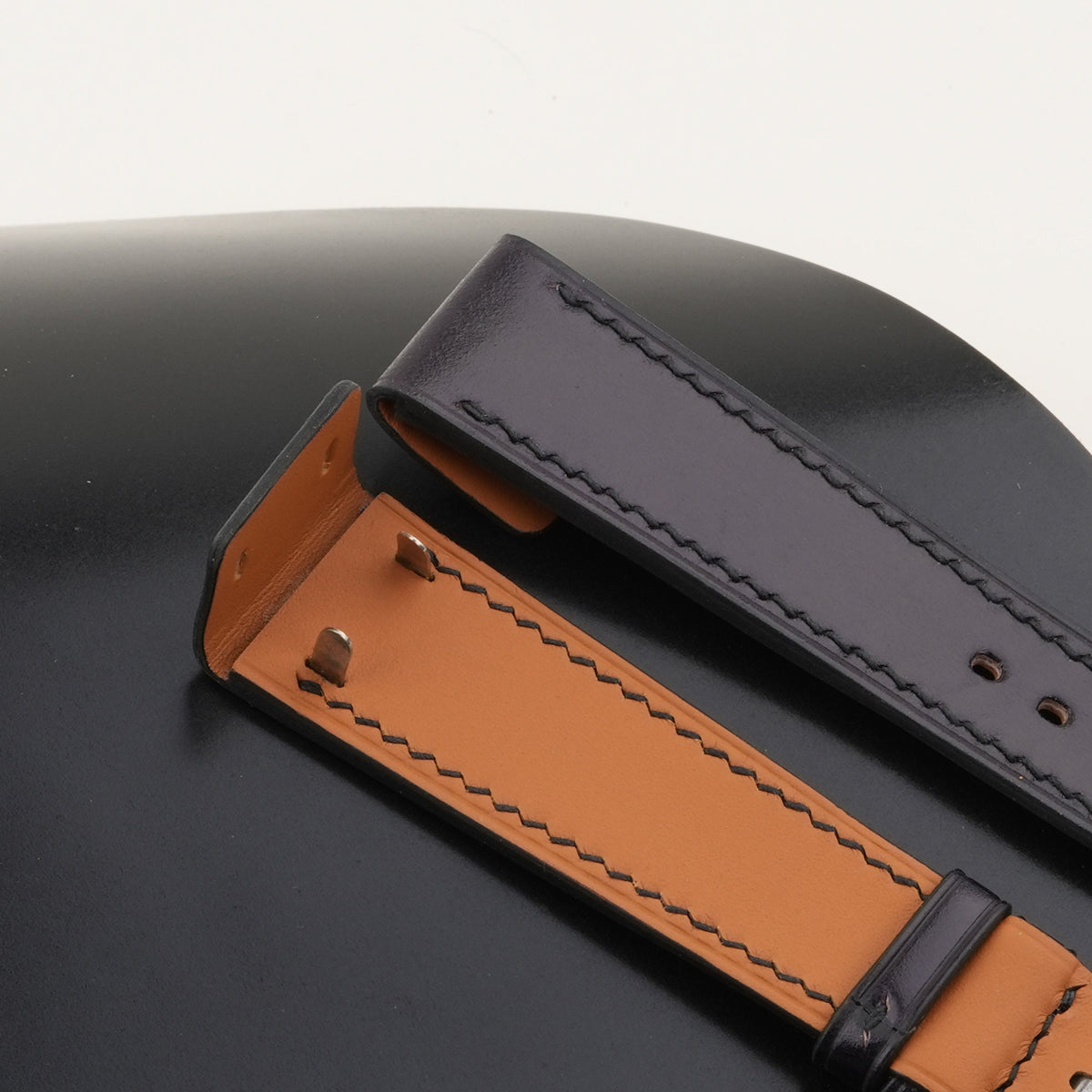 black shell cordovan leather watch strap – photo 3