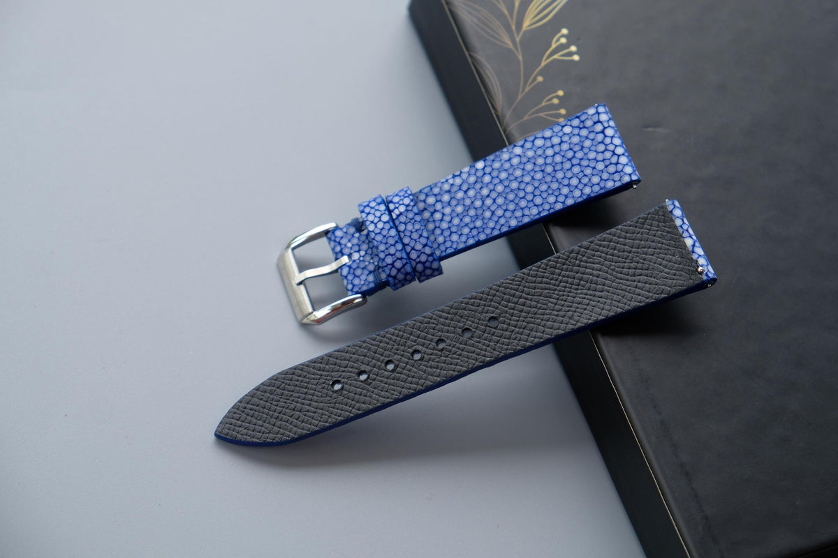 blue stingray leather watch strap – photo 3