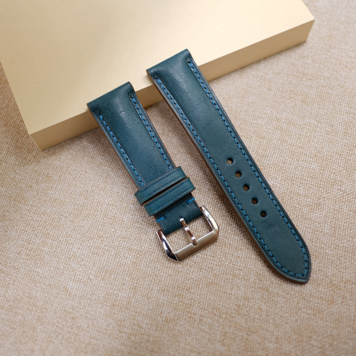 blue pueblo leather watch strap – photo 3