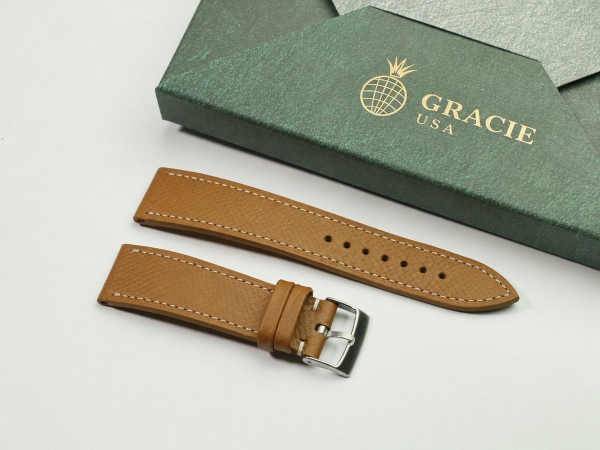 gold epsom leather watch strap – photo 3