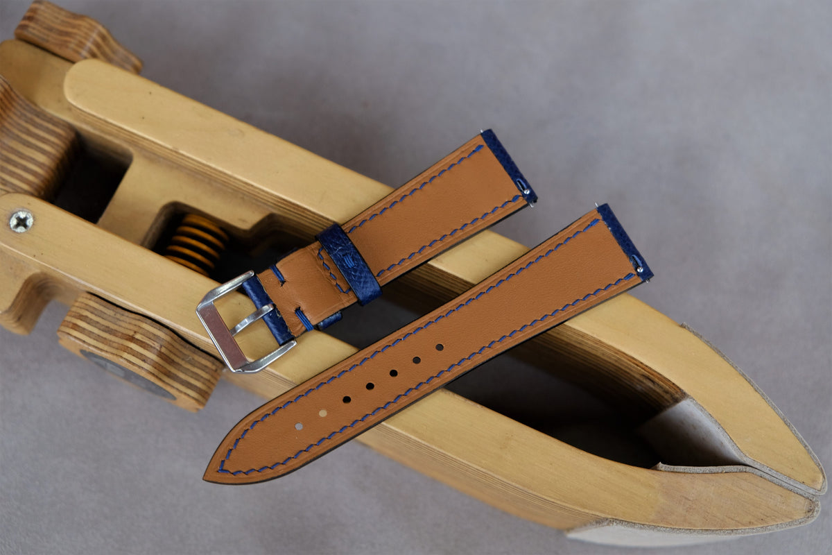 navy blue epsom leather watch strap – photo 4
