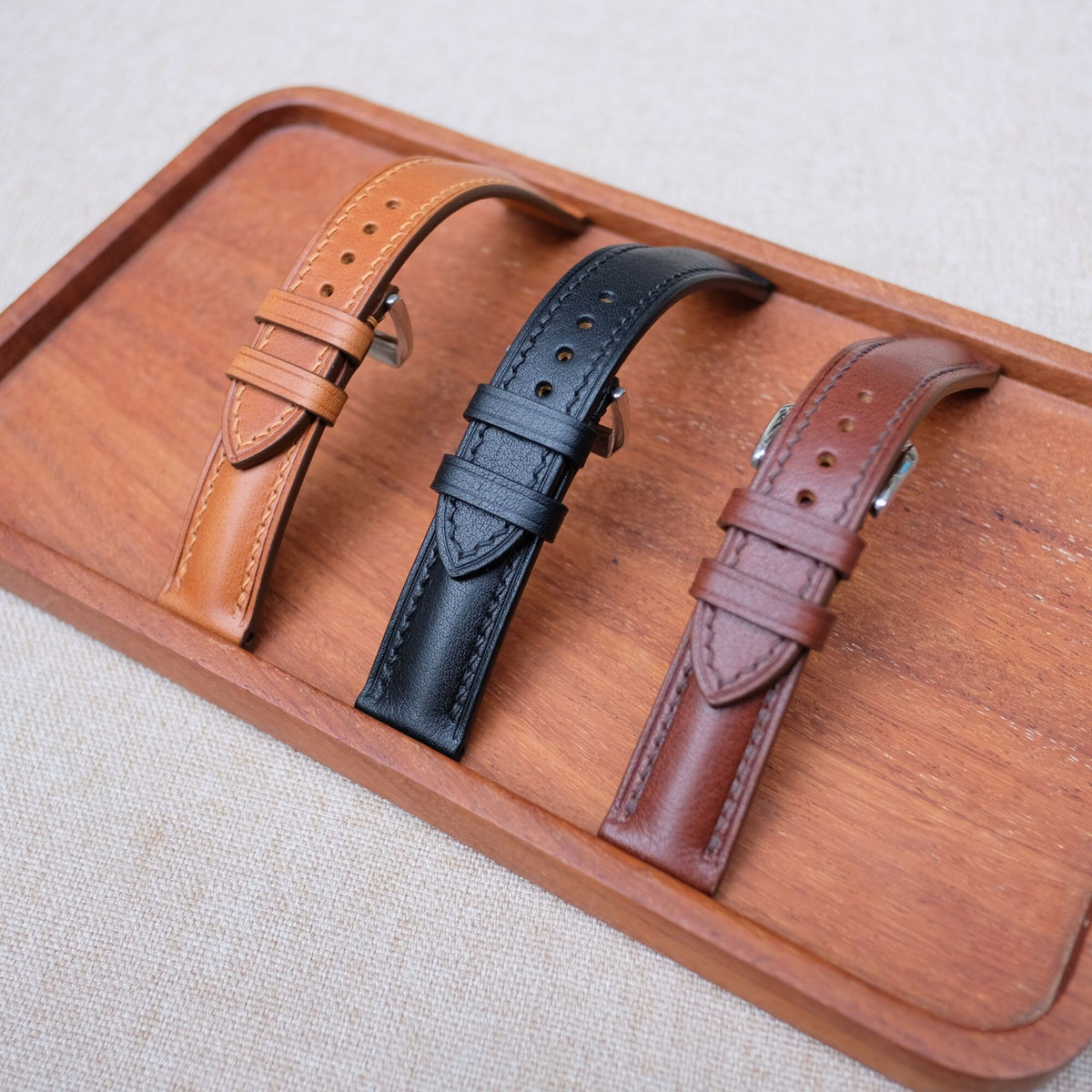 brown vachetta leather watch strap – photo 4