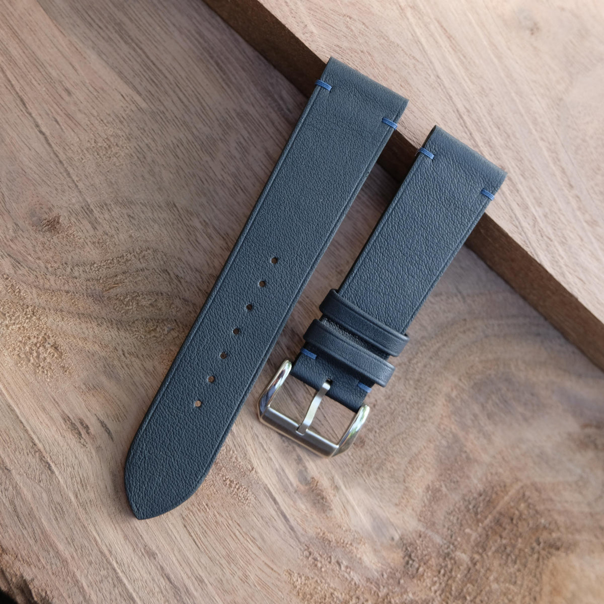 dark navy swift leather watch strap – photo 4