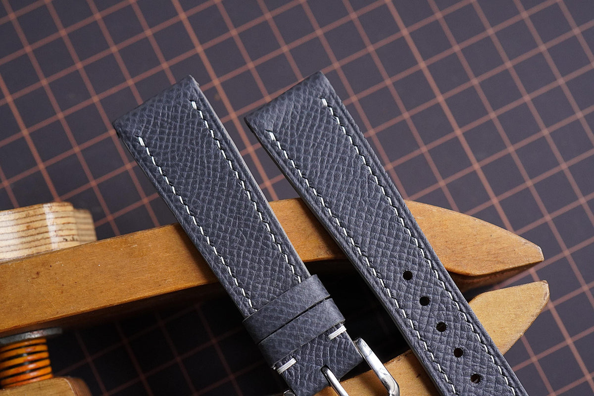 dark gray epsom leather watch strap – photo 4
