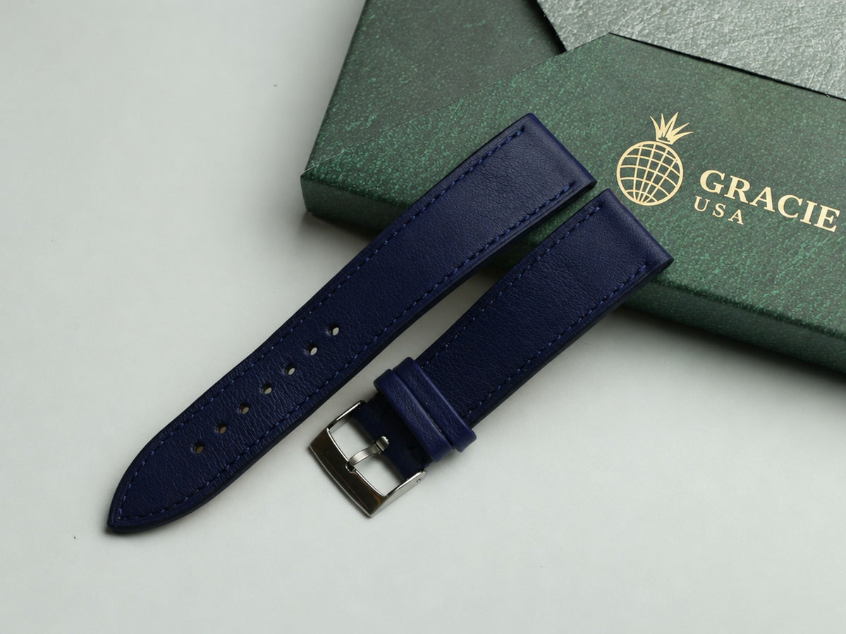 navy swift leather watch strap – photo 4