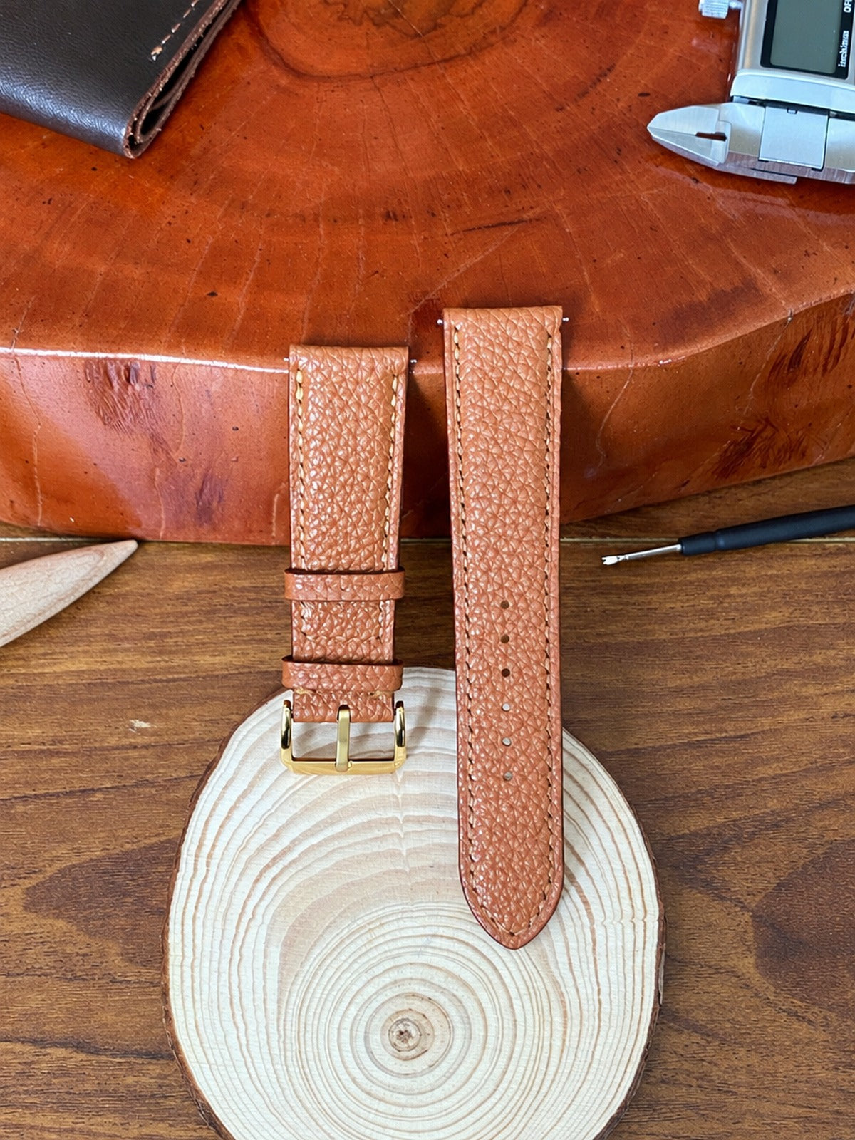 camel togo leather watch strap – photo 4