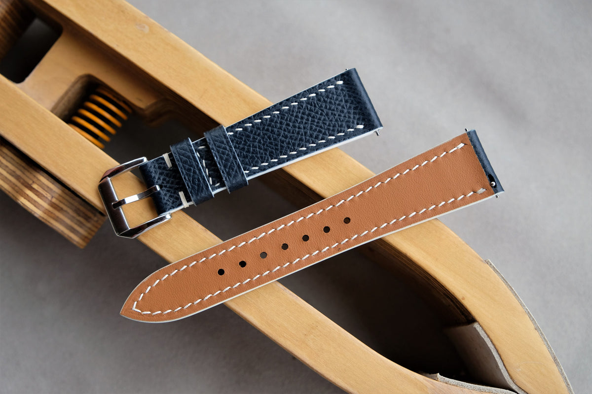 dark blue epsom leather watch strap – photo 4