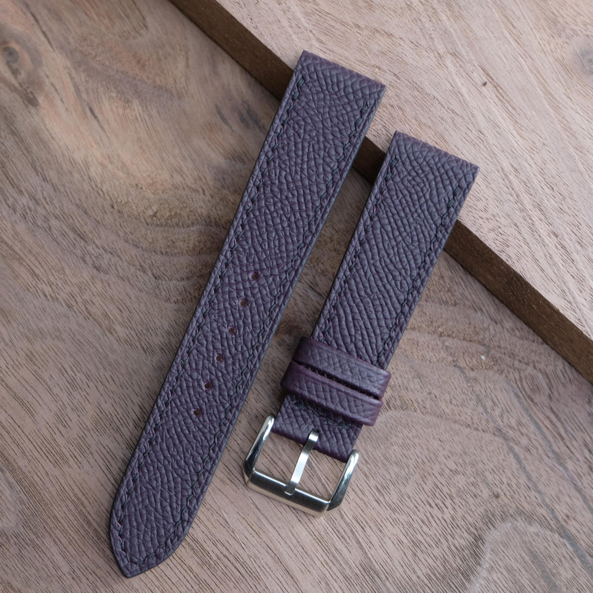 purple epsom leather watch strap – photo 4
