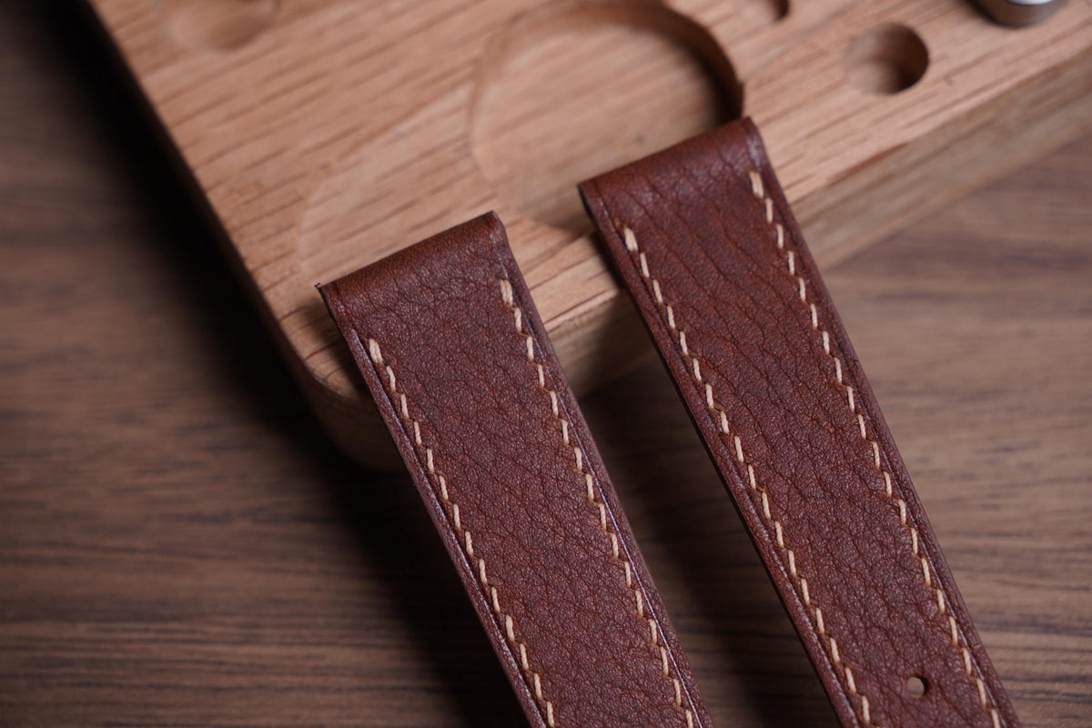 red brown vachetta leather watch strap – photo 4