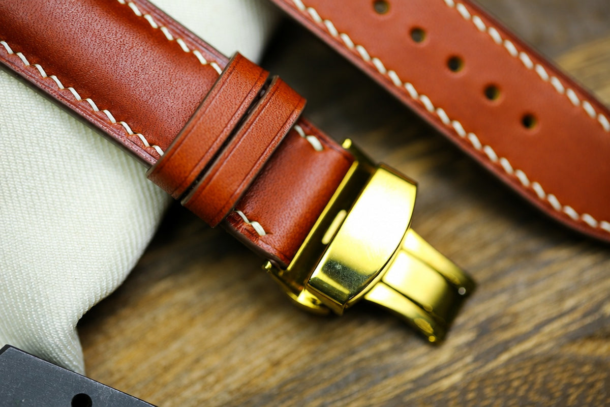 tan vachetta leather watch strap – photo 3