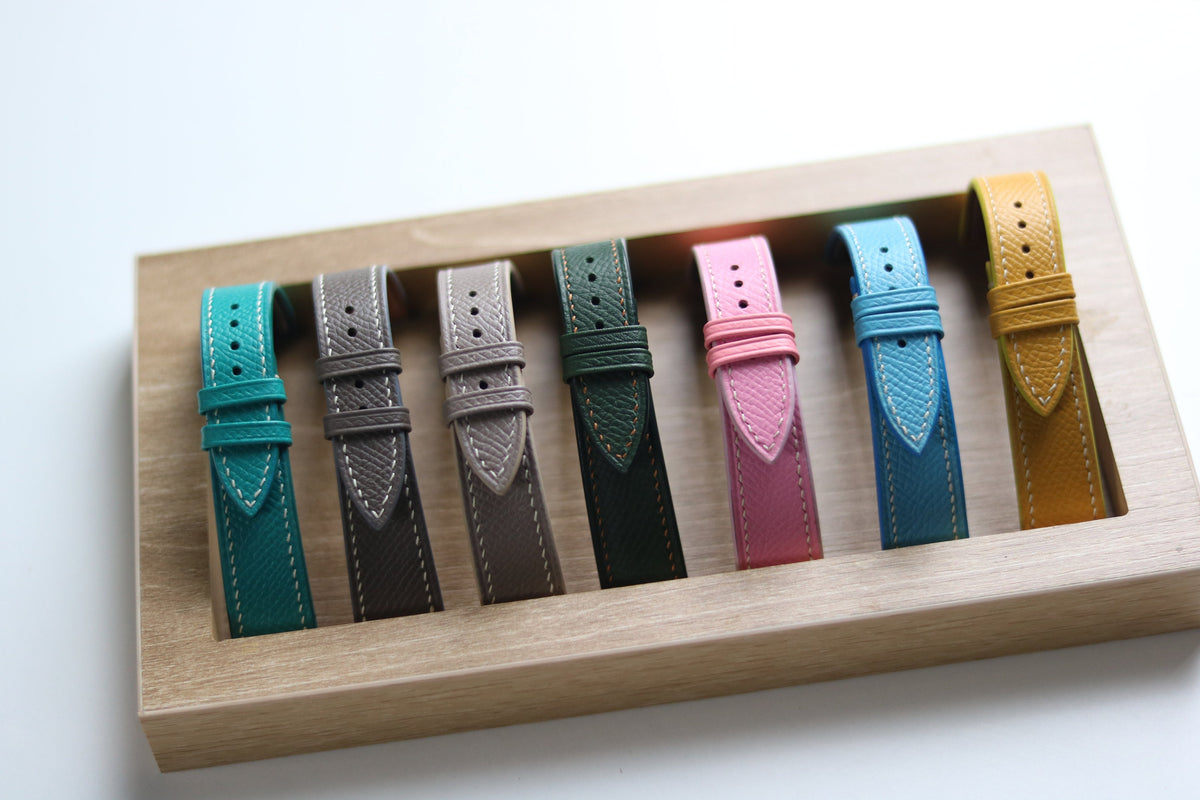 gold brown epsom leather watch strap – photo 5
