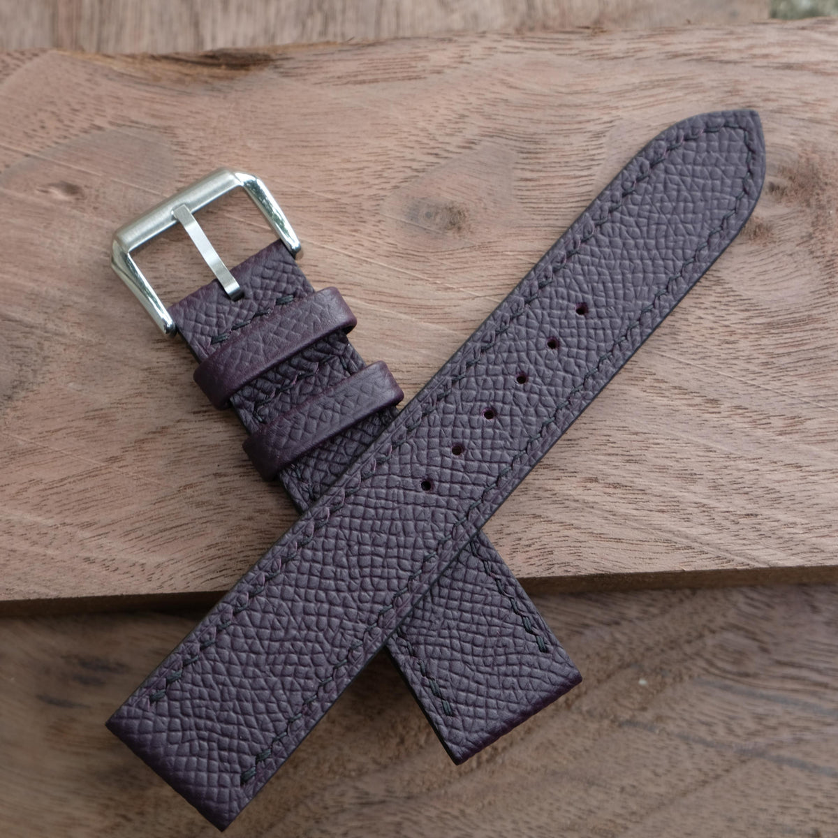 purple epsom leather watch strap – photo 5