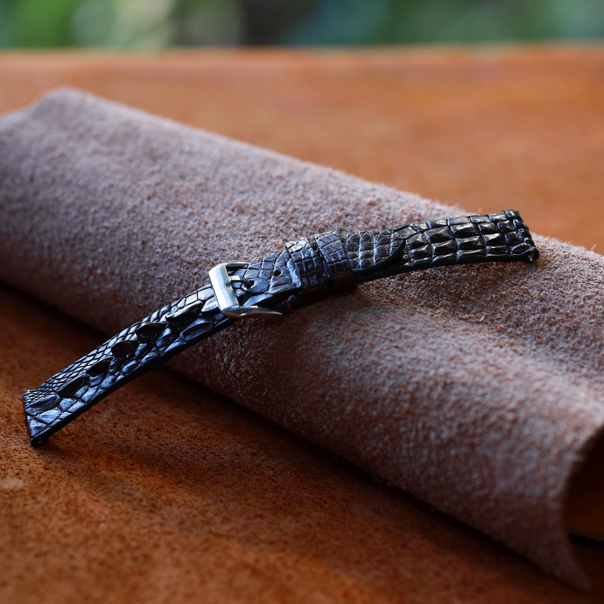 brown alligator leather watch strap – photo 5