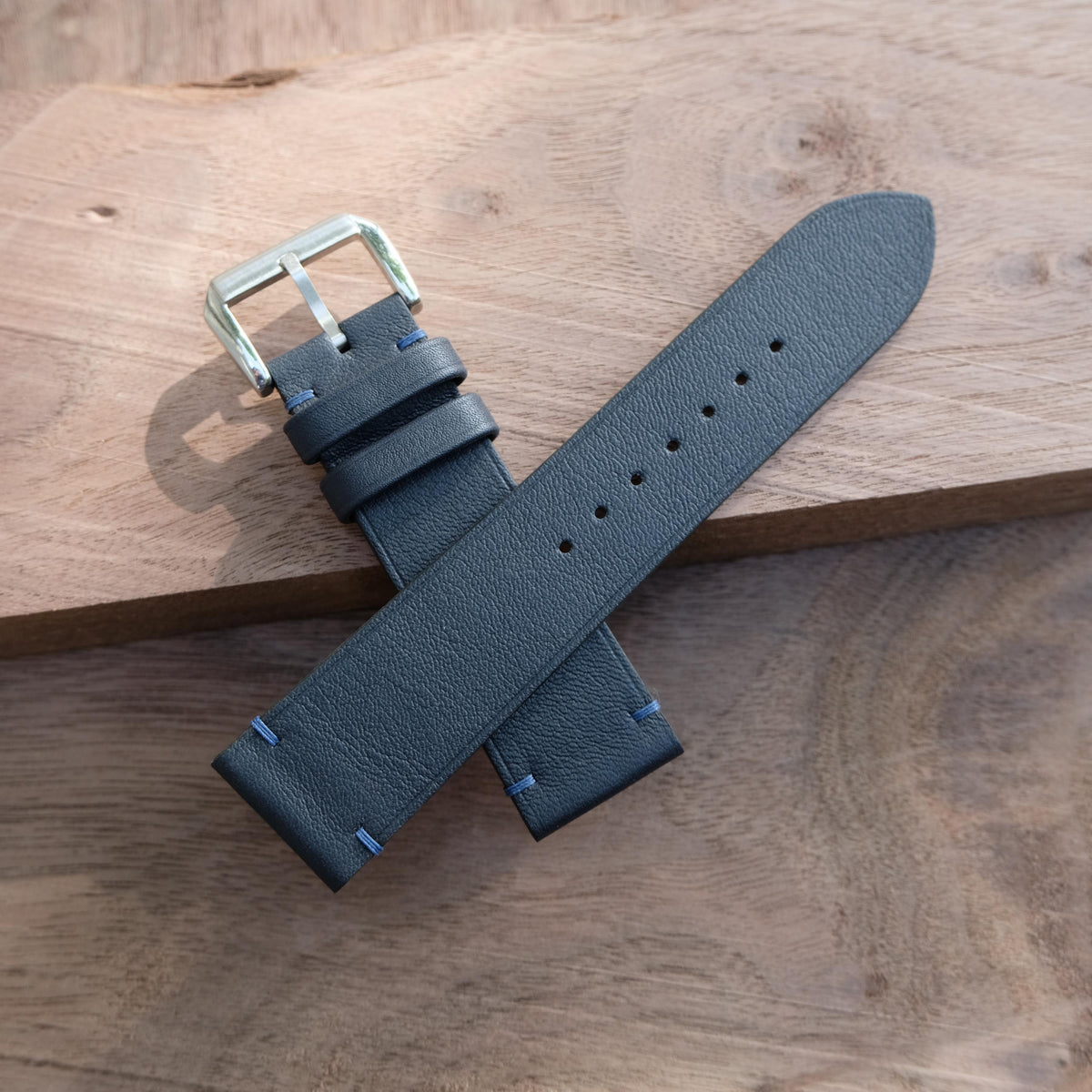 dark navy swift leather watch strap – photo 5