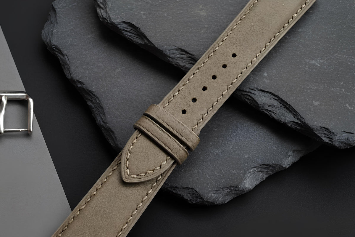 etoupe & taupe swift leather watch strap – photo 2