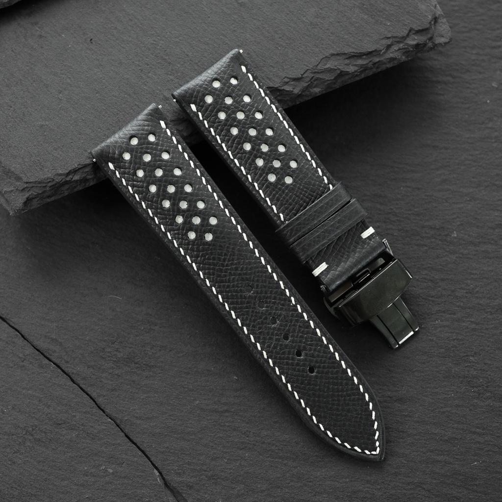black epsom leather watch strap – photo 2