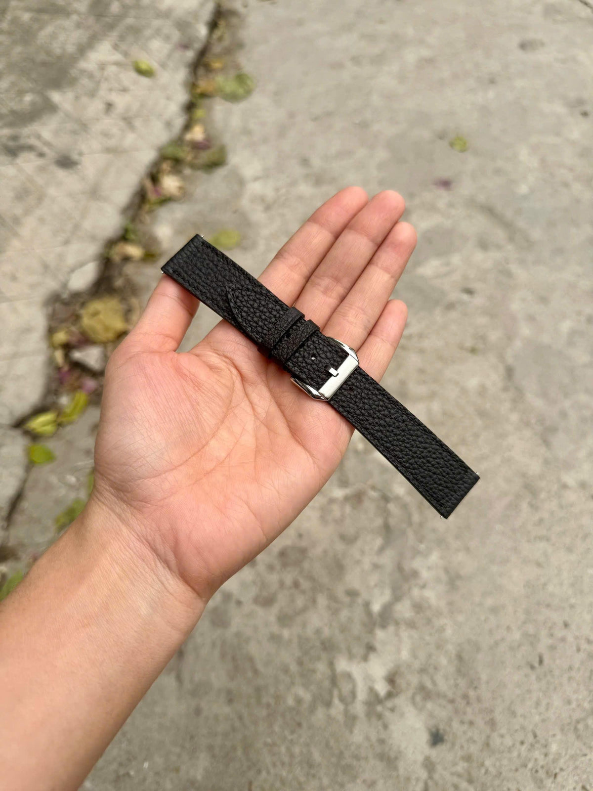 black togo leather watch strap – photo 6
