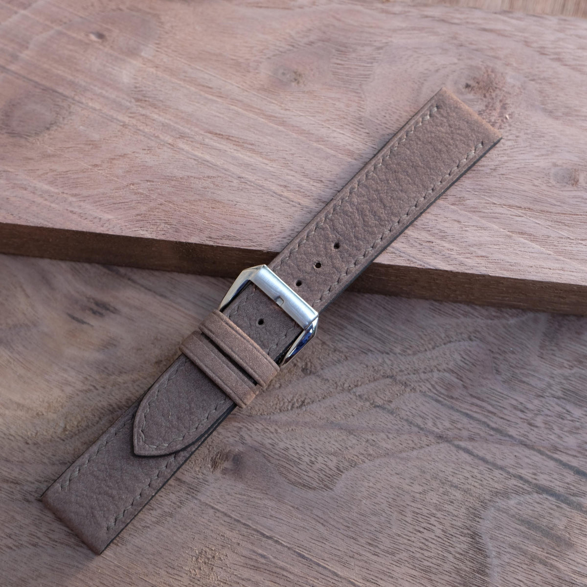 taupe nubuck leather watch strap – photo 7