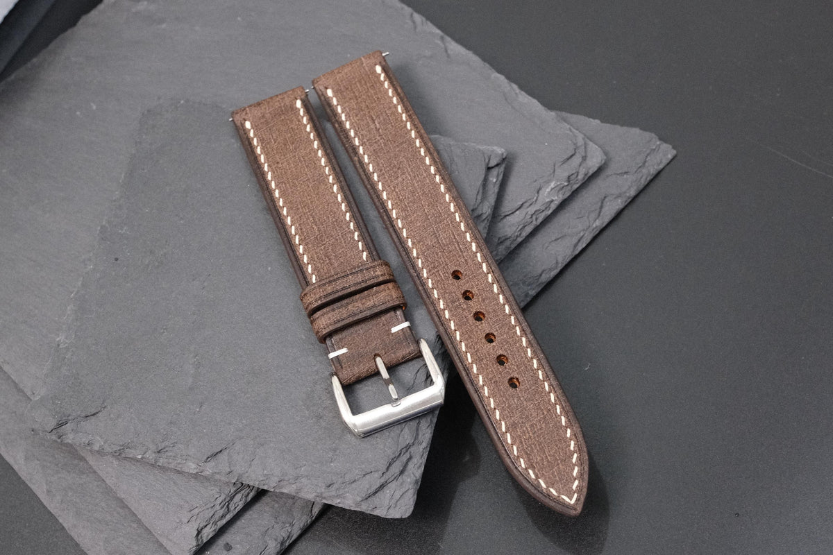 dark brown babele leather watch strap – photo 3