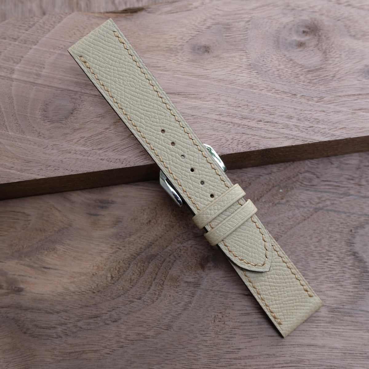 beige epsom leather watch strap – photo 7