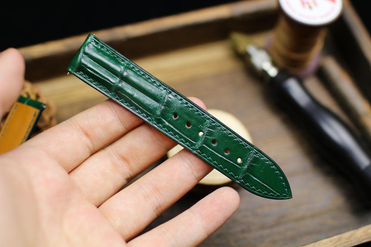 green alligator leather watch strap – photo 6
