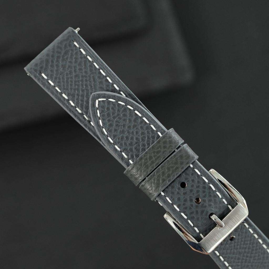 grey epsom leather watch strap – photo 5