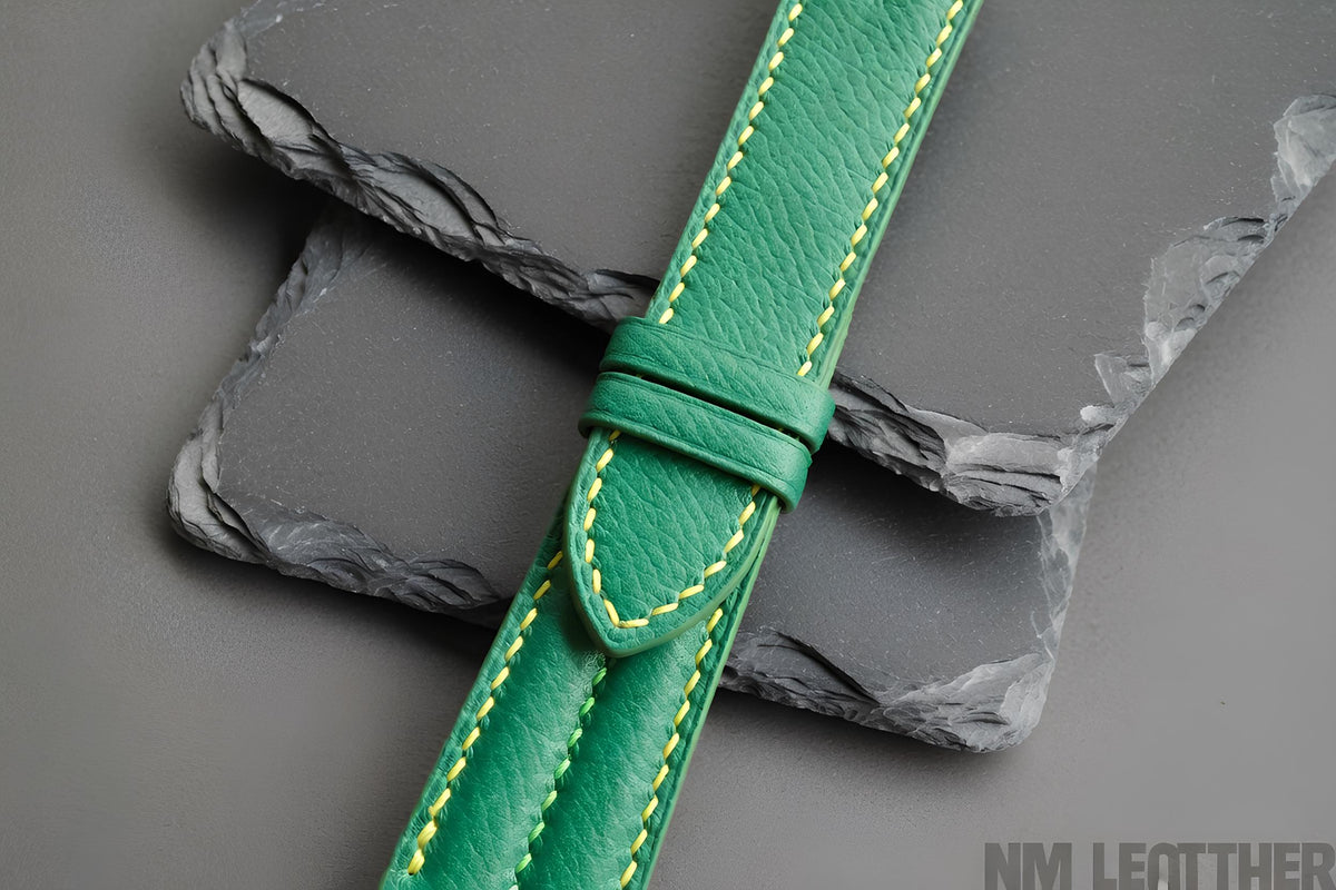 green epsom leather watch strap – photo 5