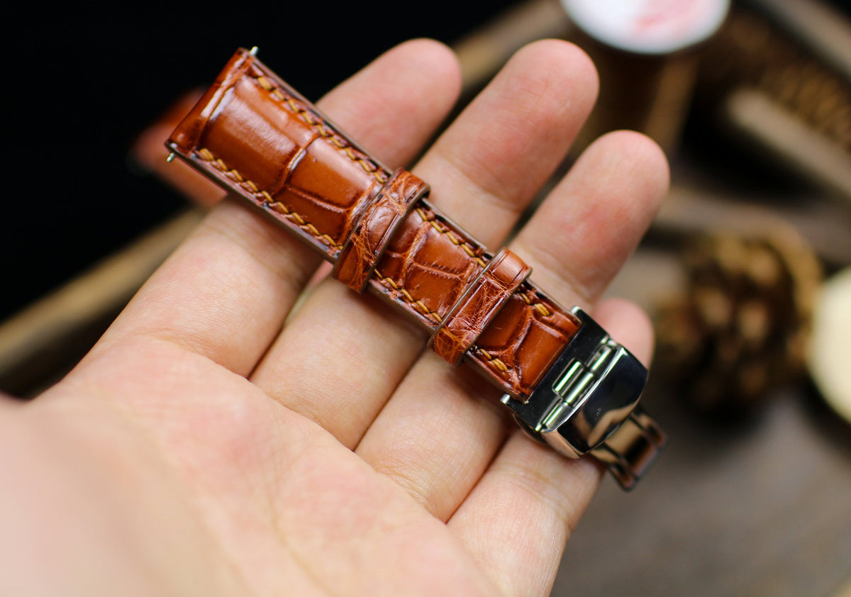 British Tan alligator leather watch strap – photo 8