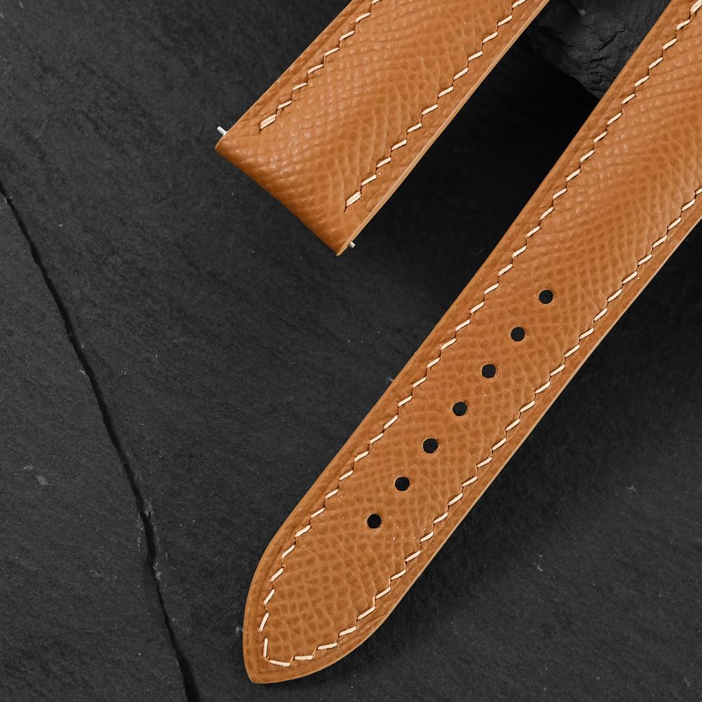 golden brown epsom leather watch strap – photo 8