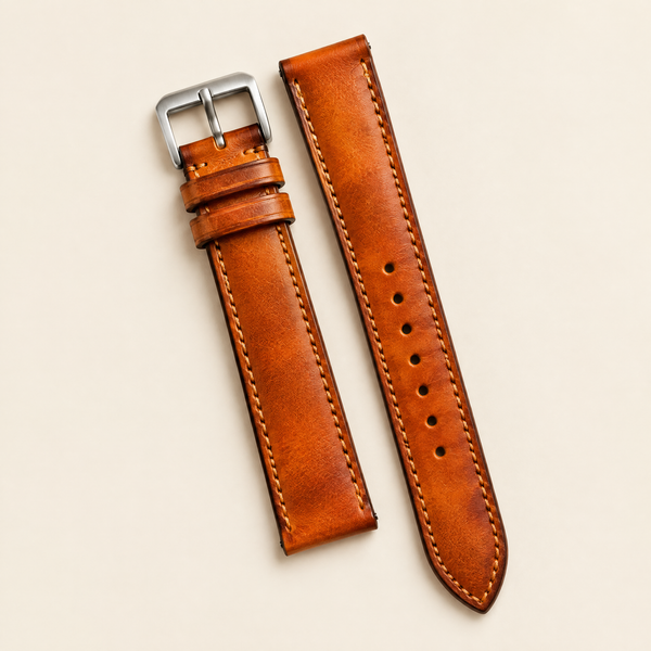Cognac Orange Hand-Dyed Patina