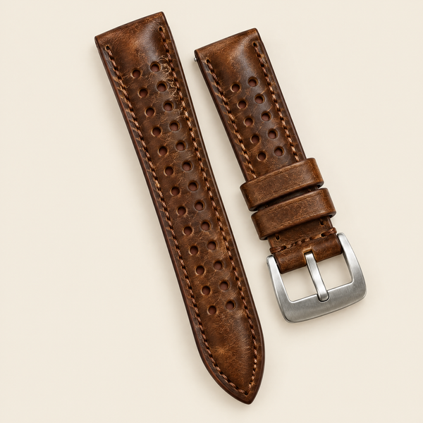 Vintage Tobacco Brown Rally Racing Waxed Pull-Up