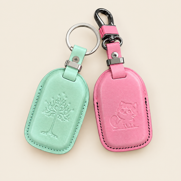 Leather Key Fob Cover Compatible with Honda CR-V, HR-V, Pilot & Odyssey – Handstitched Smart Key Case