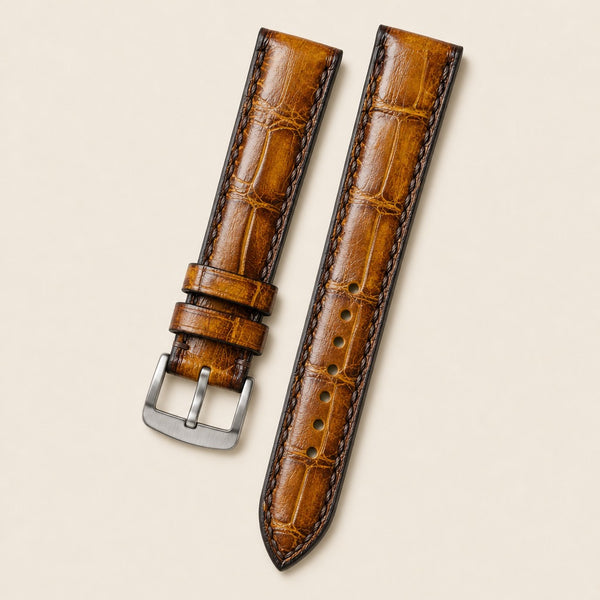 Patina Tan Brown Alligator