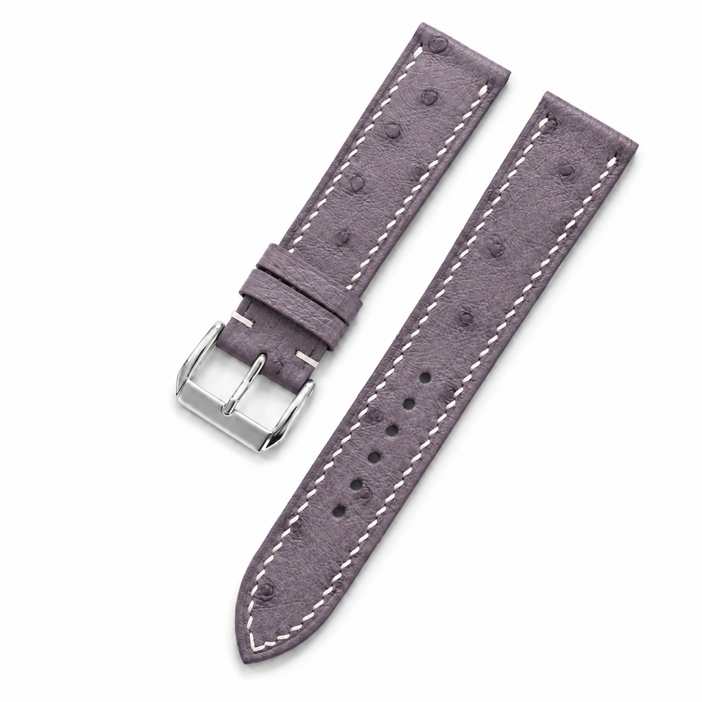 Dusty Mauve Ostrich Leather Watch Strap