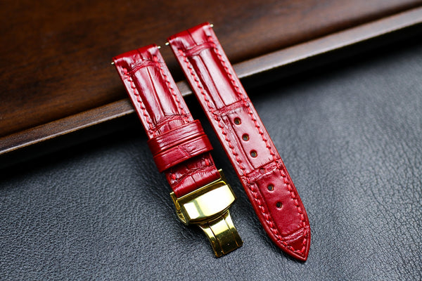 Oxblood Burgundy Alligator