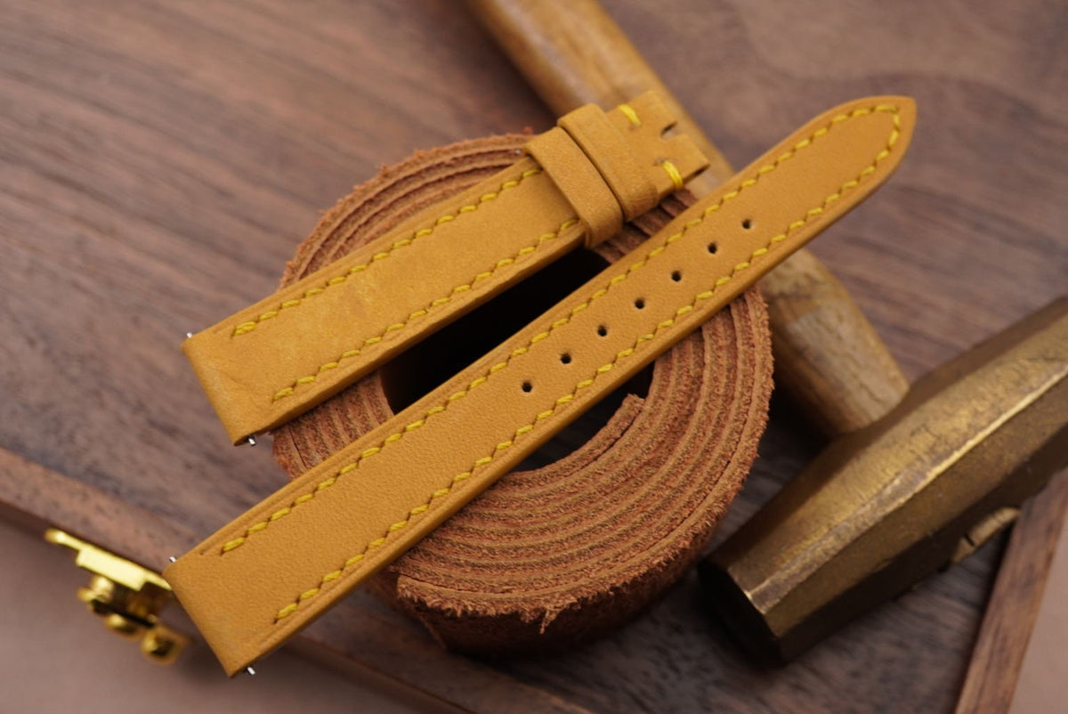 tan brown nubuck leather watch strap