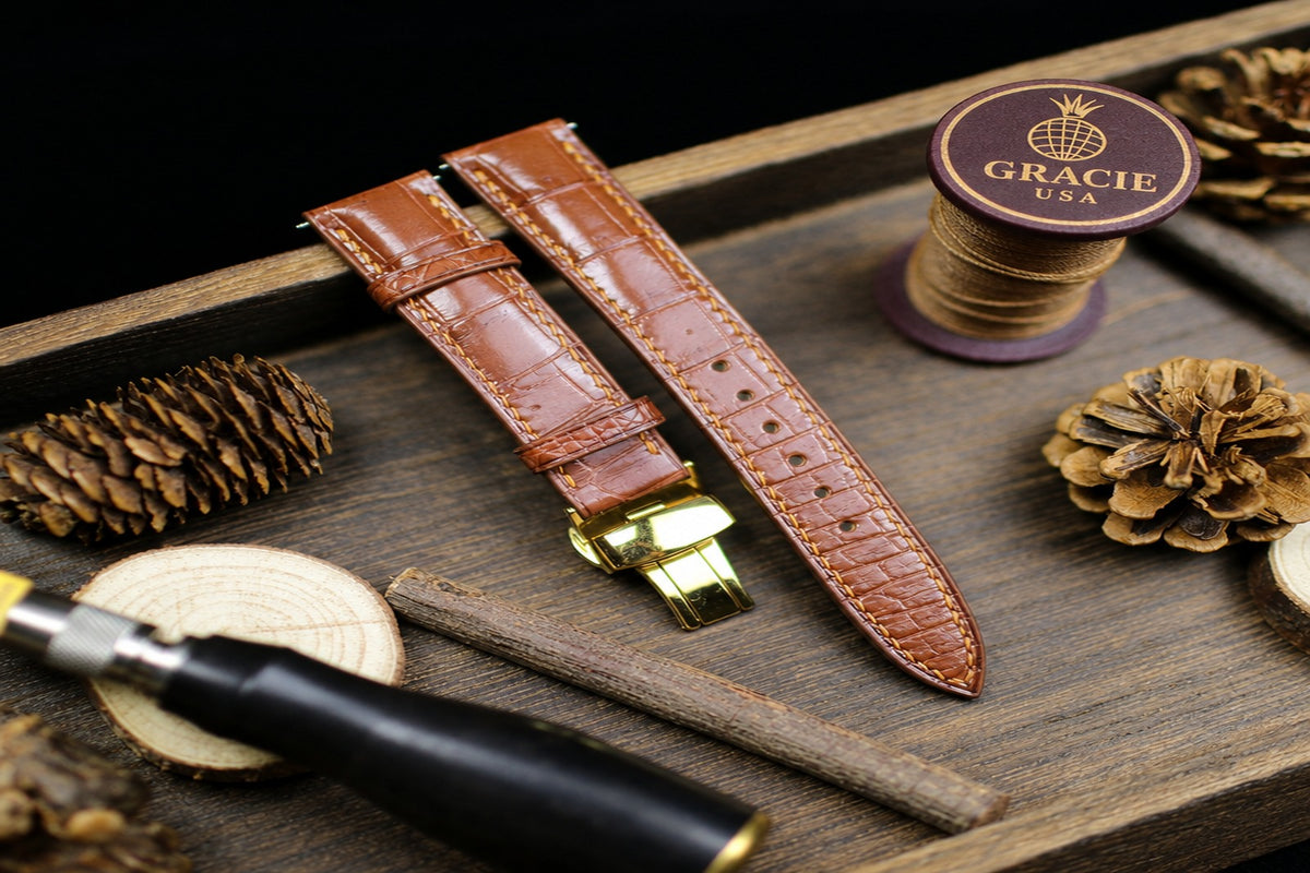 British Tan alligator leather watch strap – photo 2
